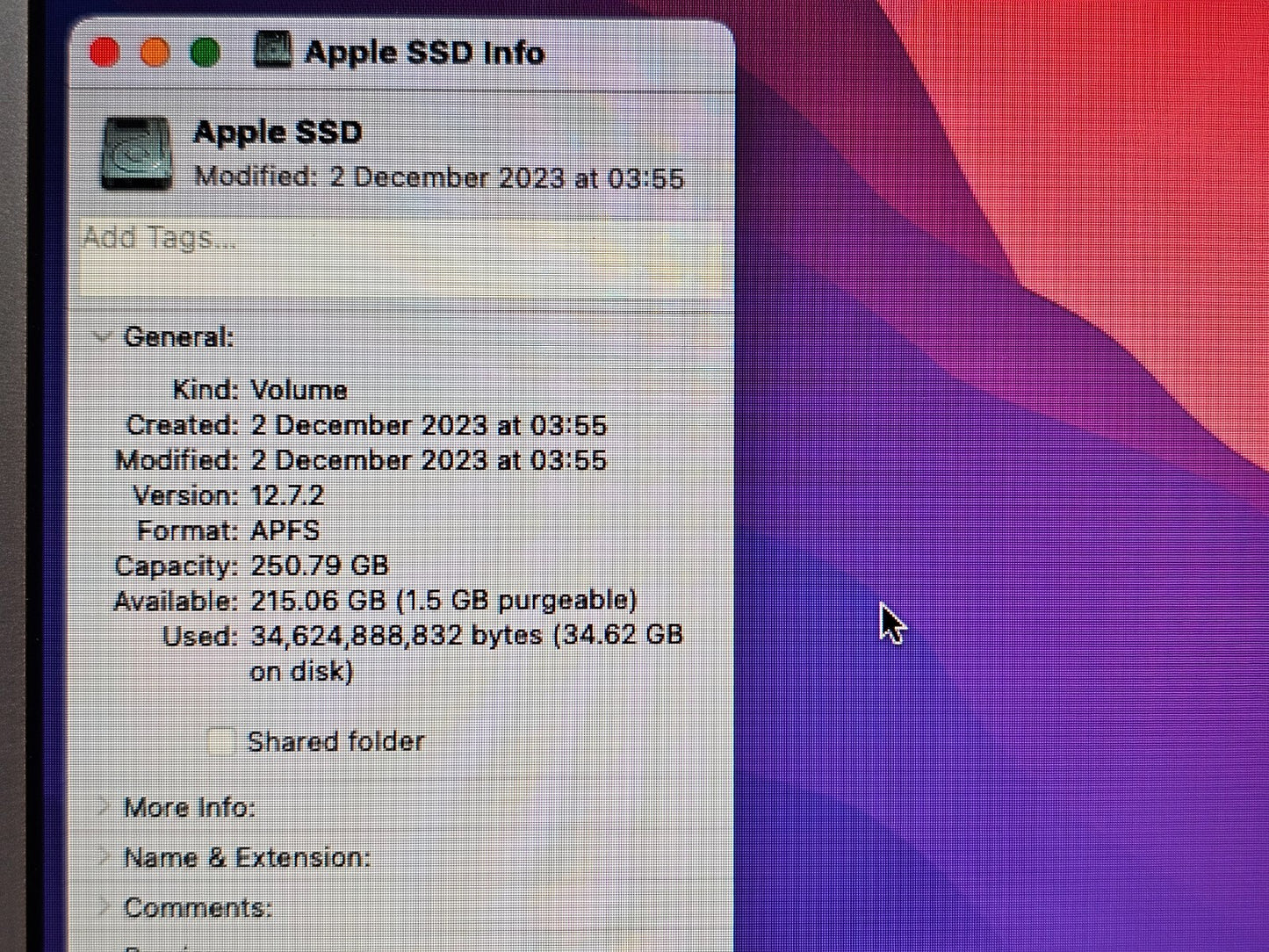 Apple MacBook Air 13.3" A1466 Core i5 1.8GHz 8GB RAM 256GB SSD MacOS Monterey