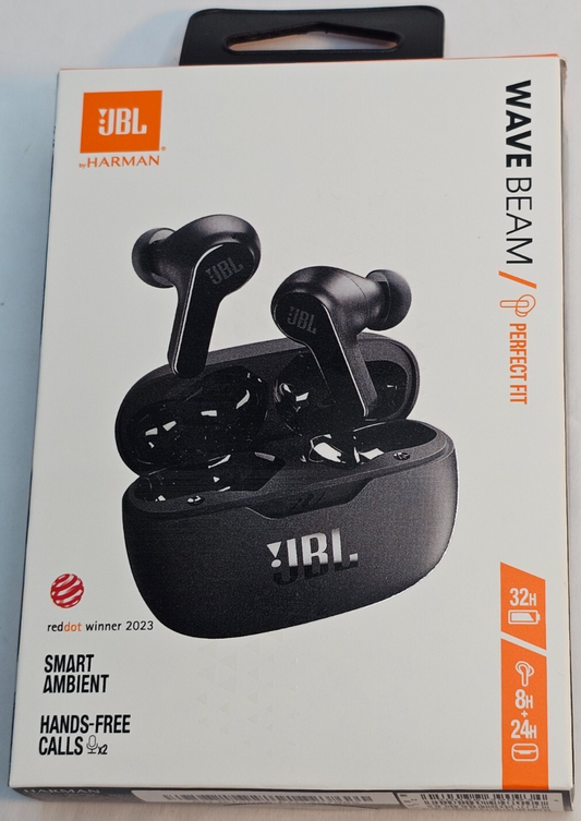 NEW JBL WAVE BEAM IN-EAR WIRELESS NOISECANCELLING BLUETOOTH EARBUDS