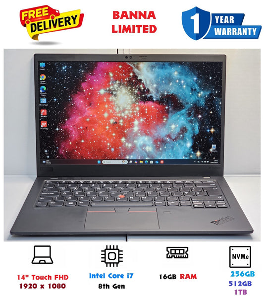 ThinkPad X1 Carbon 7th Gen Touchscreen Ultrabook - i7 8th Gen, 16GB RAM, FHD