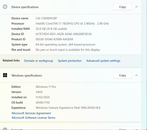 HP ZBOOK STUDIO G4 i7 2.9GHZ 32GB 512GB NVMe NVidia M1200 15.6" 3K Gaming Laptop
